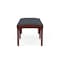 Lesro Lenox Wood 2 Seat Bench Wood Frame, Mahogany, RS Night Sky Upholstery LW2001 - alternate 3